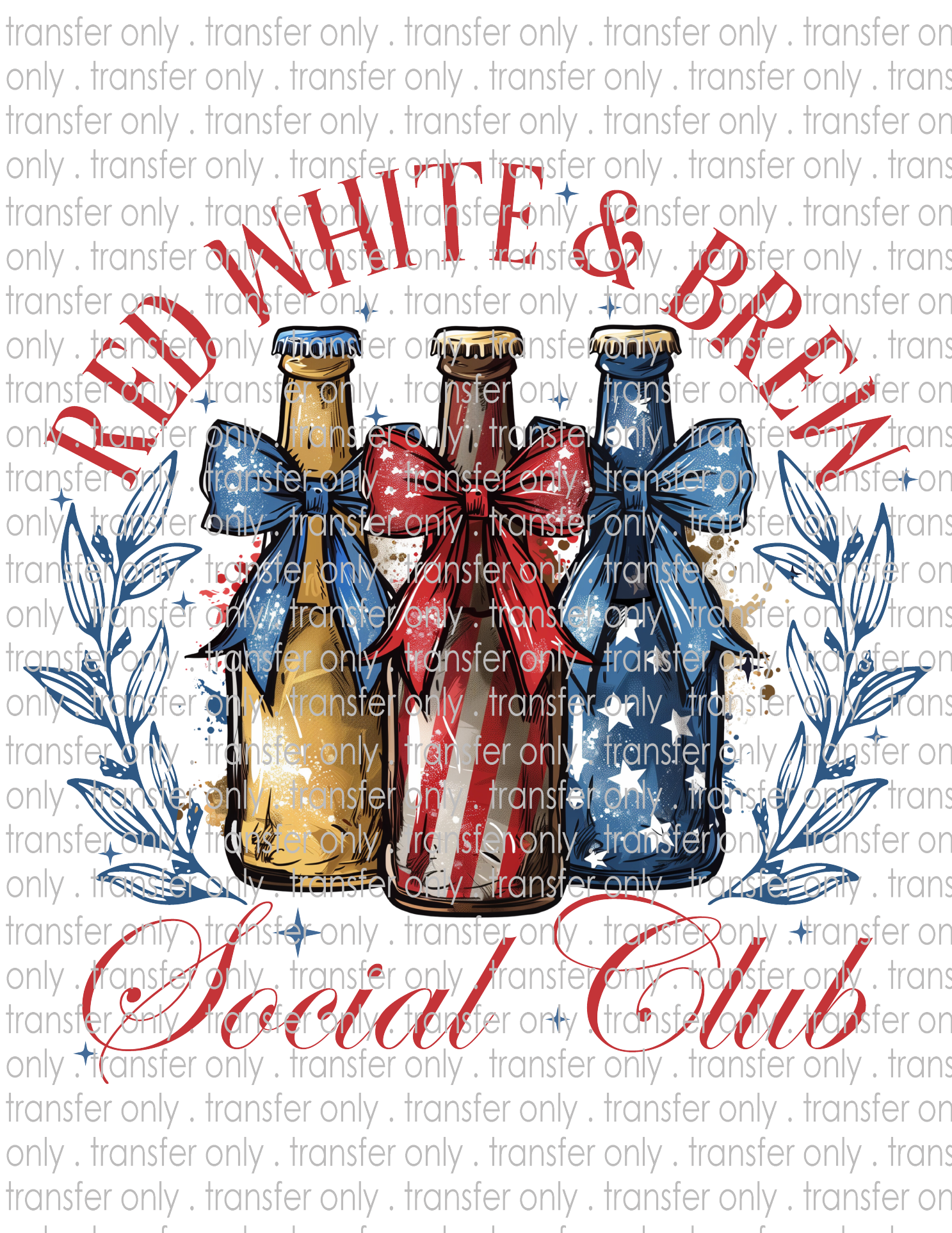 Red White & Brew - Waterslide, Sublimation Transfers