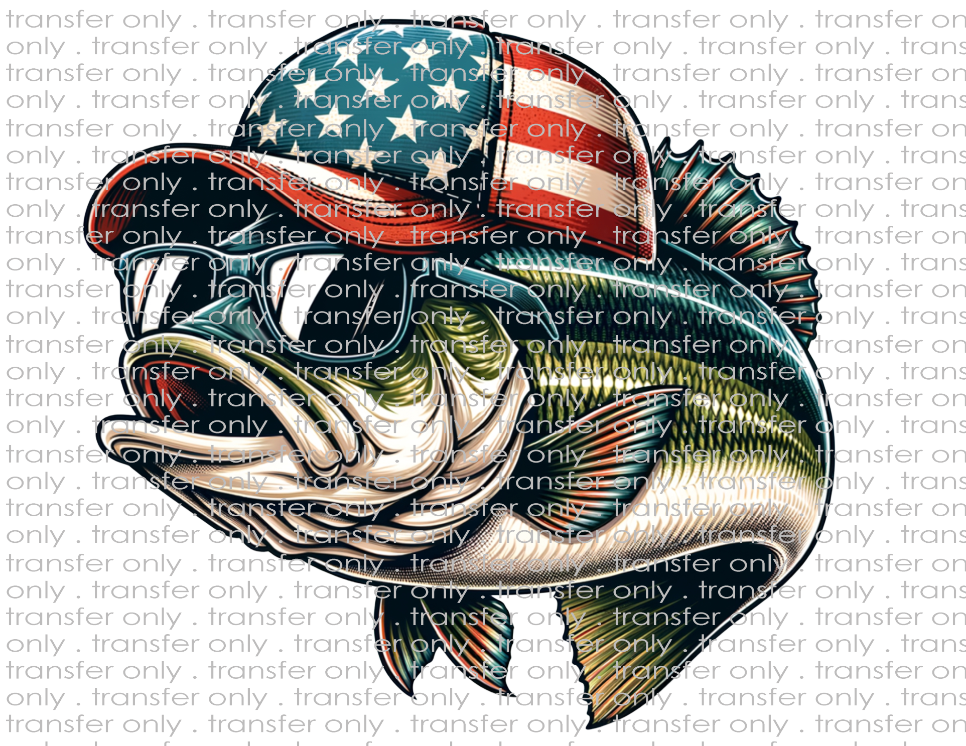 Patriotic Fish - Waterslide, Sublimation Transfers