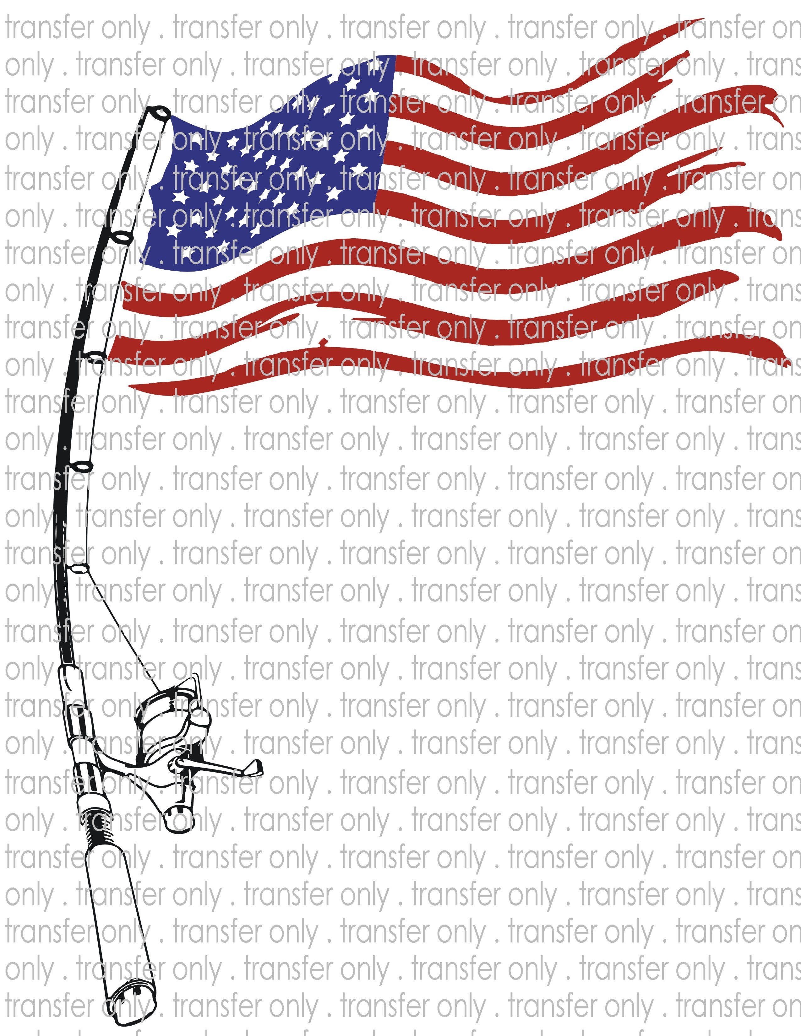 Flag Fishing Pole - Waterslide, Sublimation Transfers