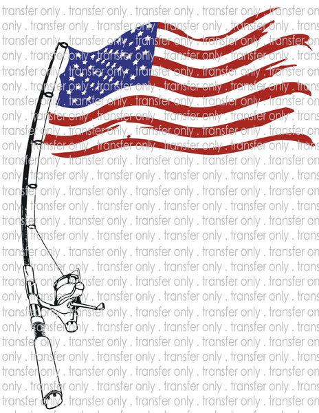 Flag Fishing Pole - Waterslide, Sublimation Transfers