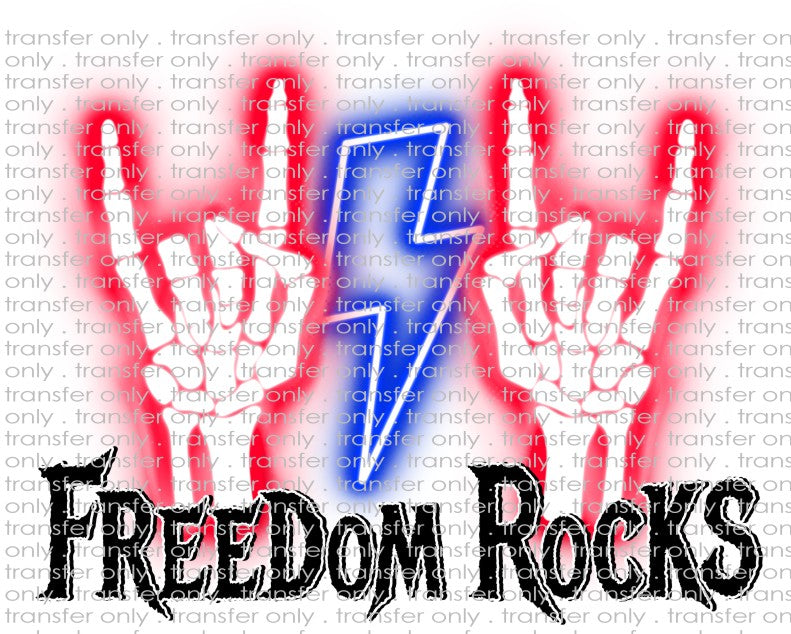 Freedom Rocks - Waterslide, Sublimation Transfers