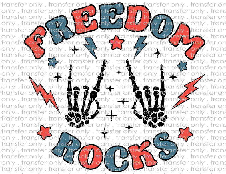 Freedom Rocks - Waterslide, Sublimation Transfers