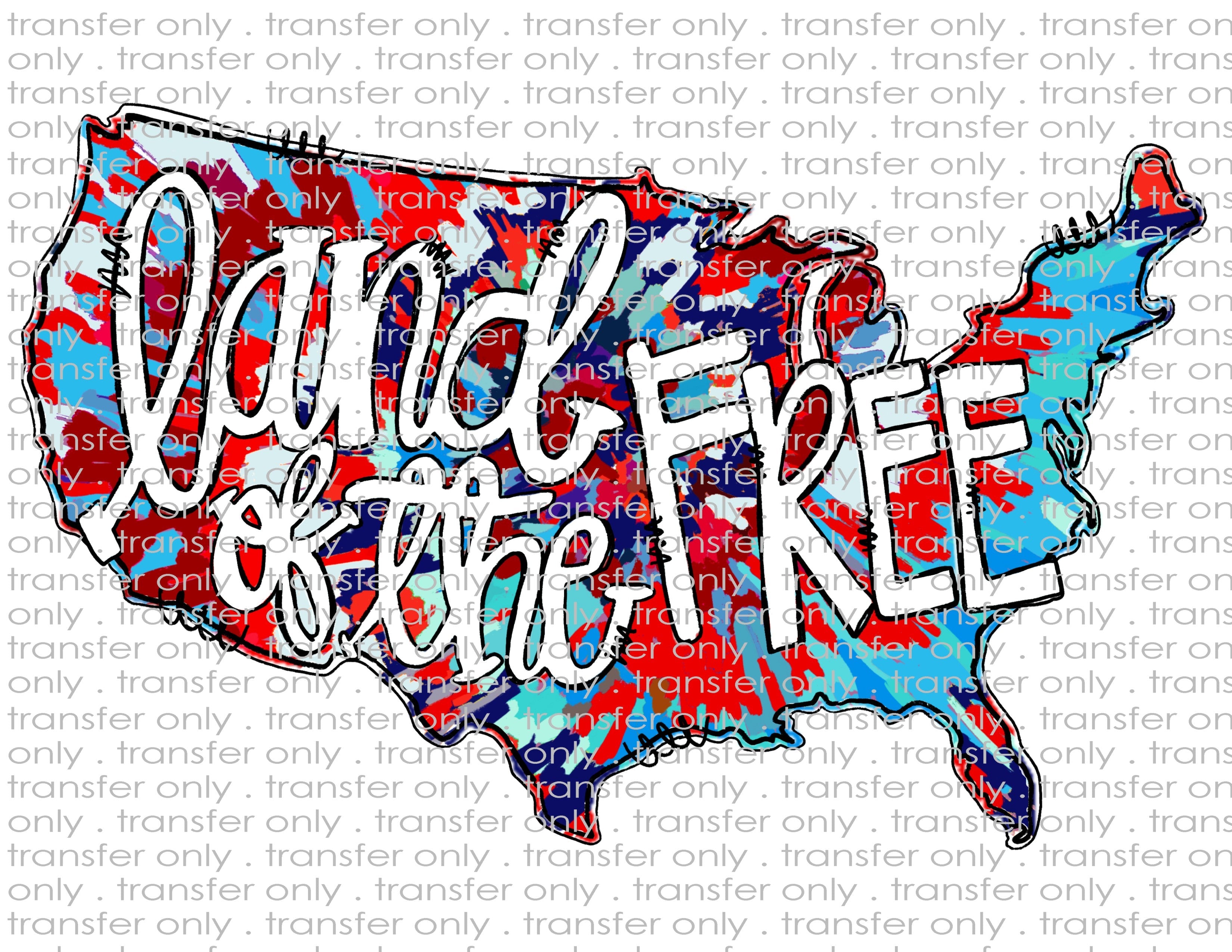 Land of the Free - Waterslide, Sublimation Transfers