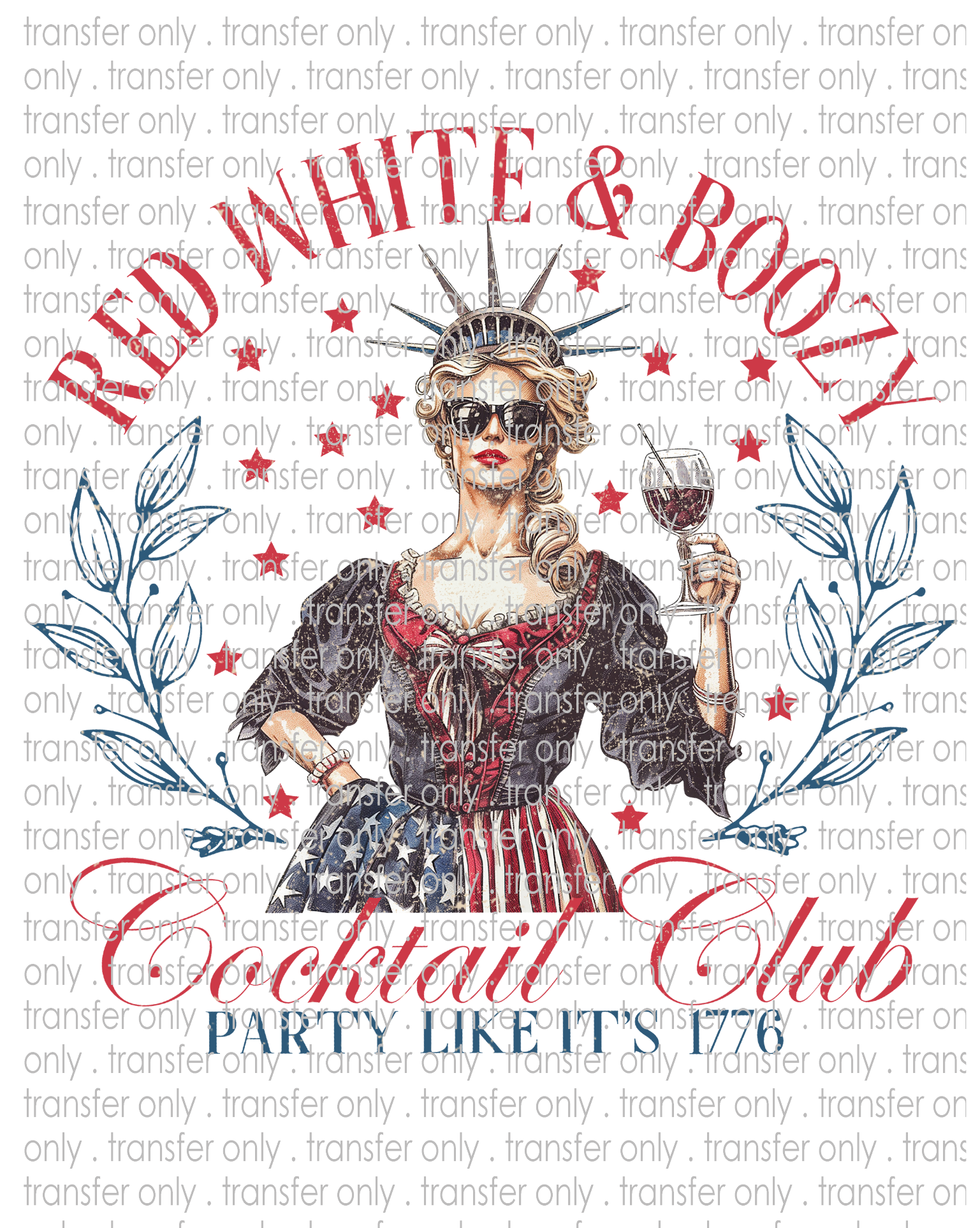 Red White & Boozy - Waterslide, Sublimation Transfers