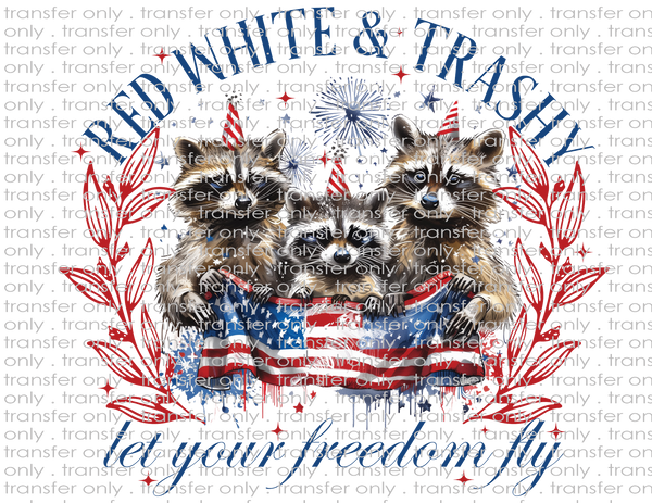 Red White & Trashy - Waterslide, Sublimation Transfers