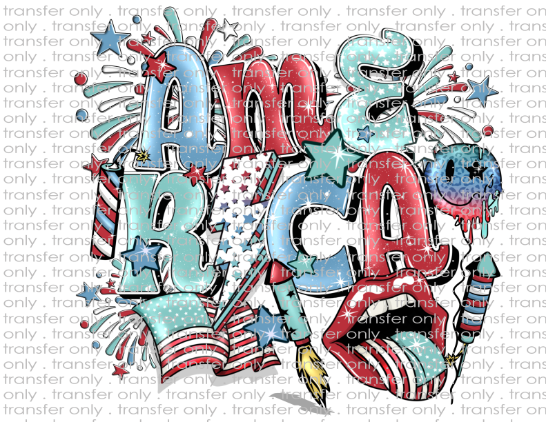 America - Waterslide, Sublimation Transfers