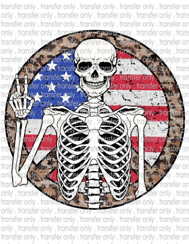 Patriotic Skeleton - Waterslide, Sublimation Transfers