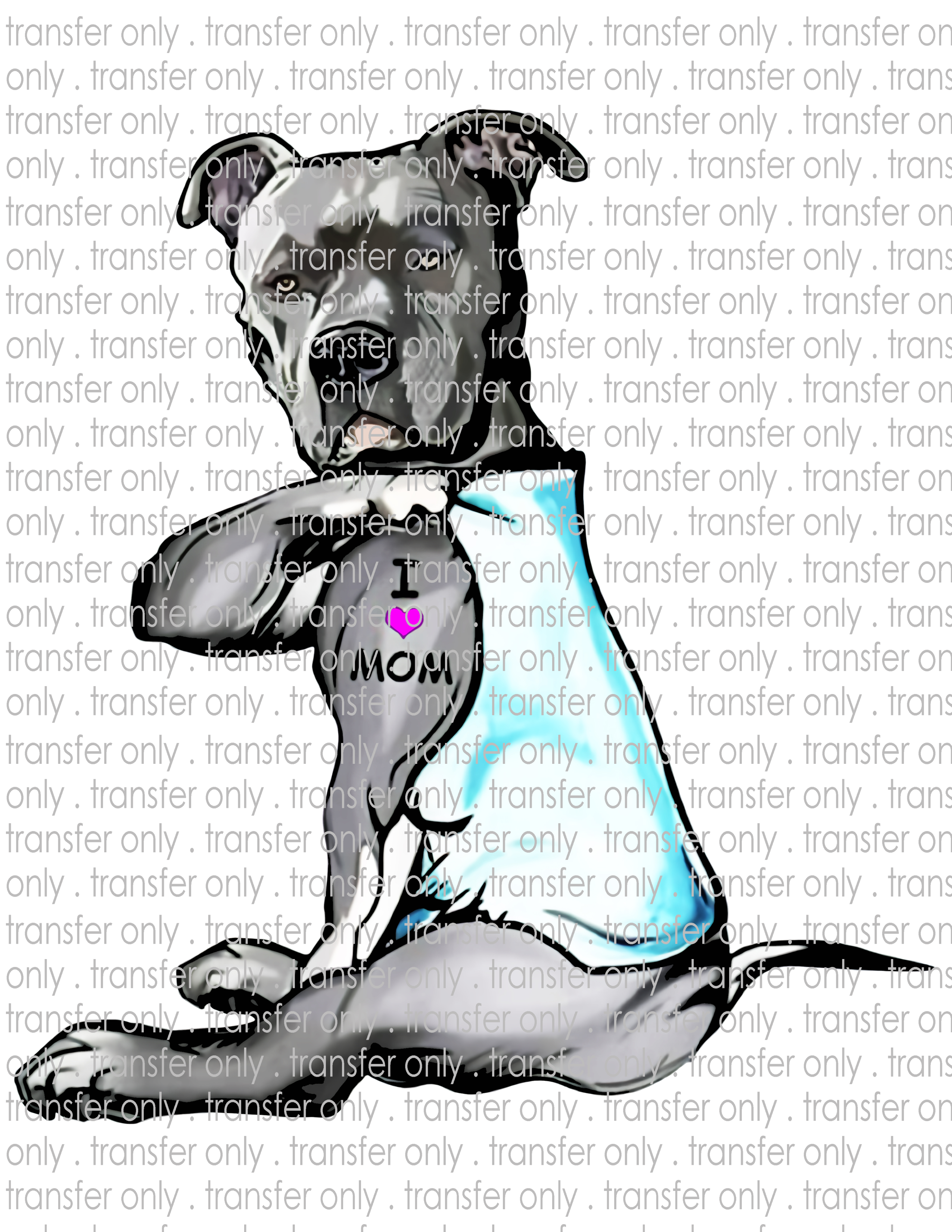 Pit Tattoo - Love Mom - Waterslide, Sublimation Transfers