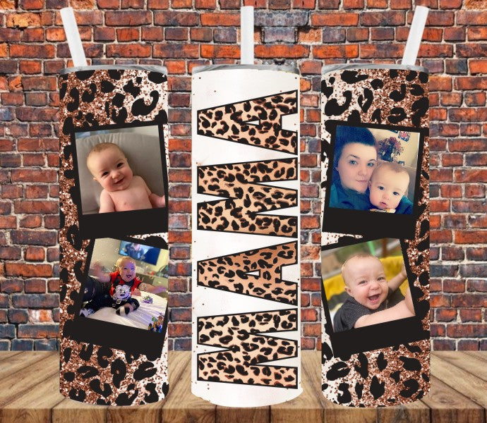 Mama - Add Your Own Photos - Sublimation Tumbler Wrap