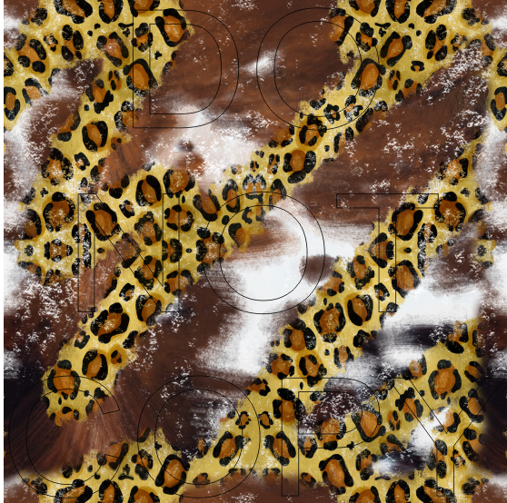 Cow Print - Full Pattern - Round Template Transfer