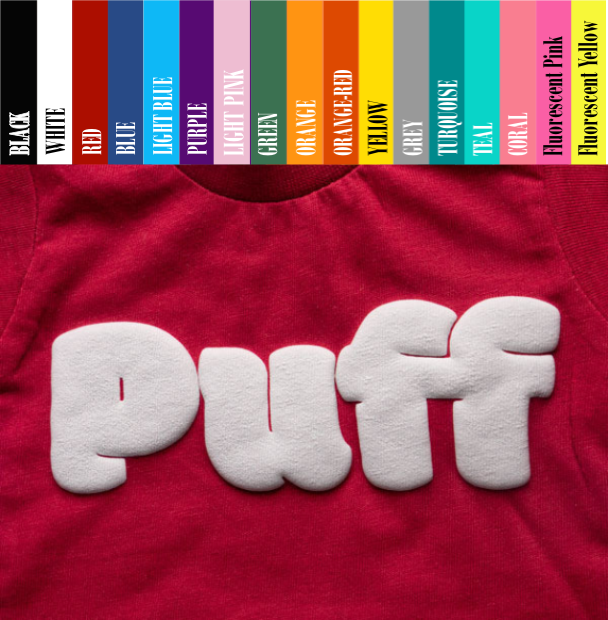 3D Puff HTV - Heat Transfer Vinyl Sheets