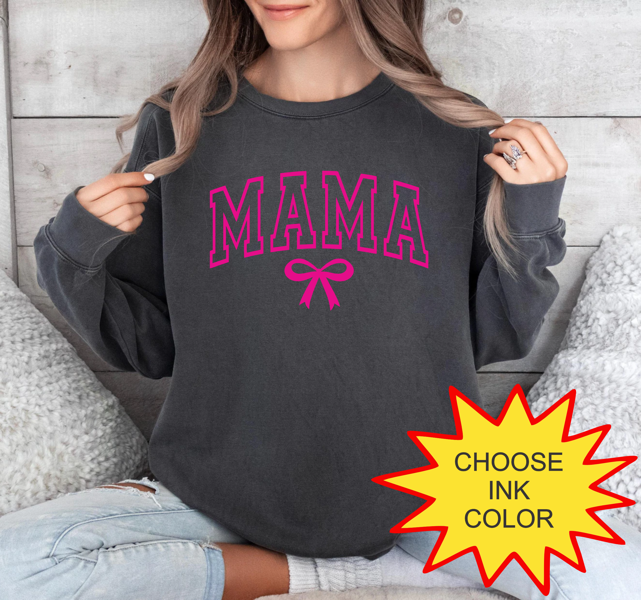 Mama - Choose Color - HTV Puff Transfer