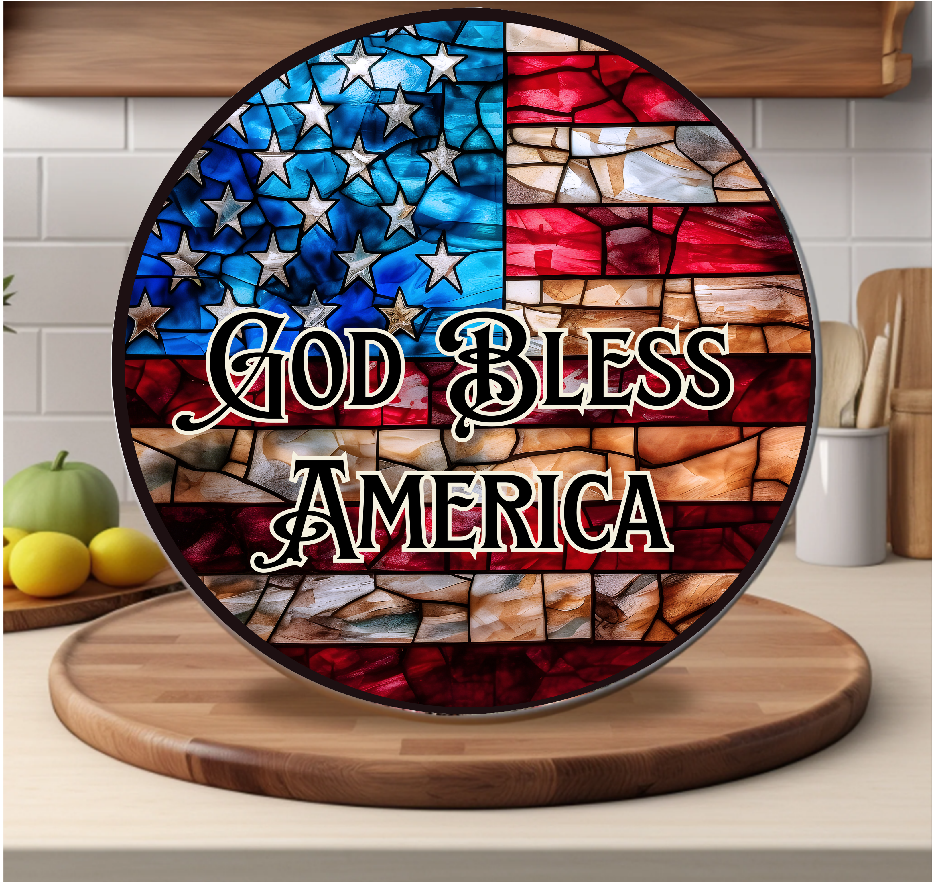 God Bless America - Cutting Board - Sublimation Transfer