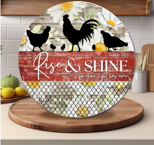 Rise & Shine - Cutting Board - Sublimation Transfer