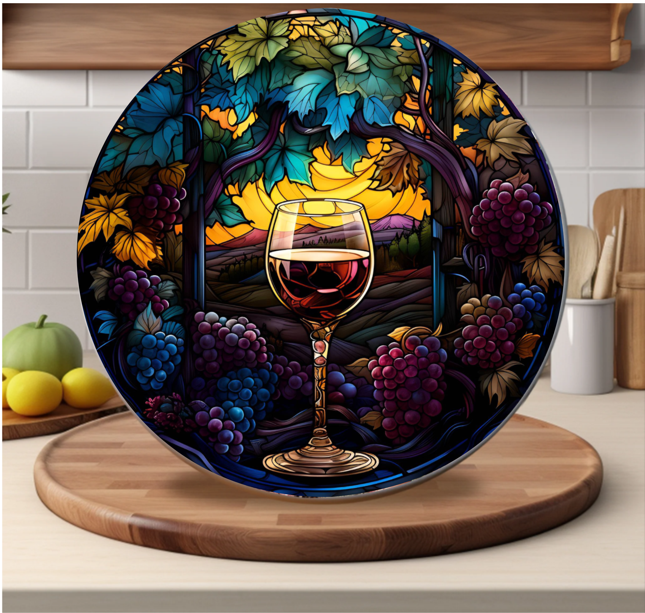 Glass Of Wine - Cutting Board - Sublimation Transfer