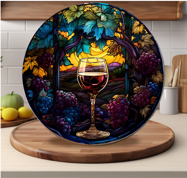 Glass Of Wine - Cutting Board - Sublimation Transfer