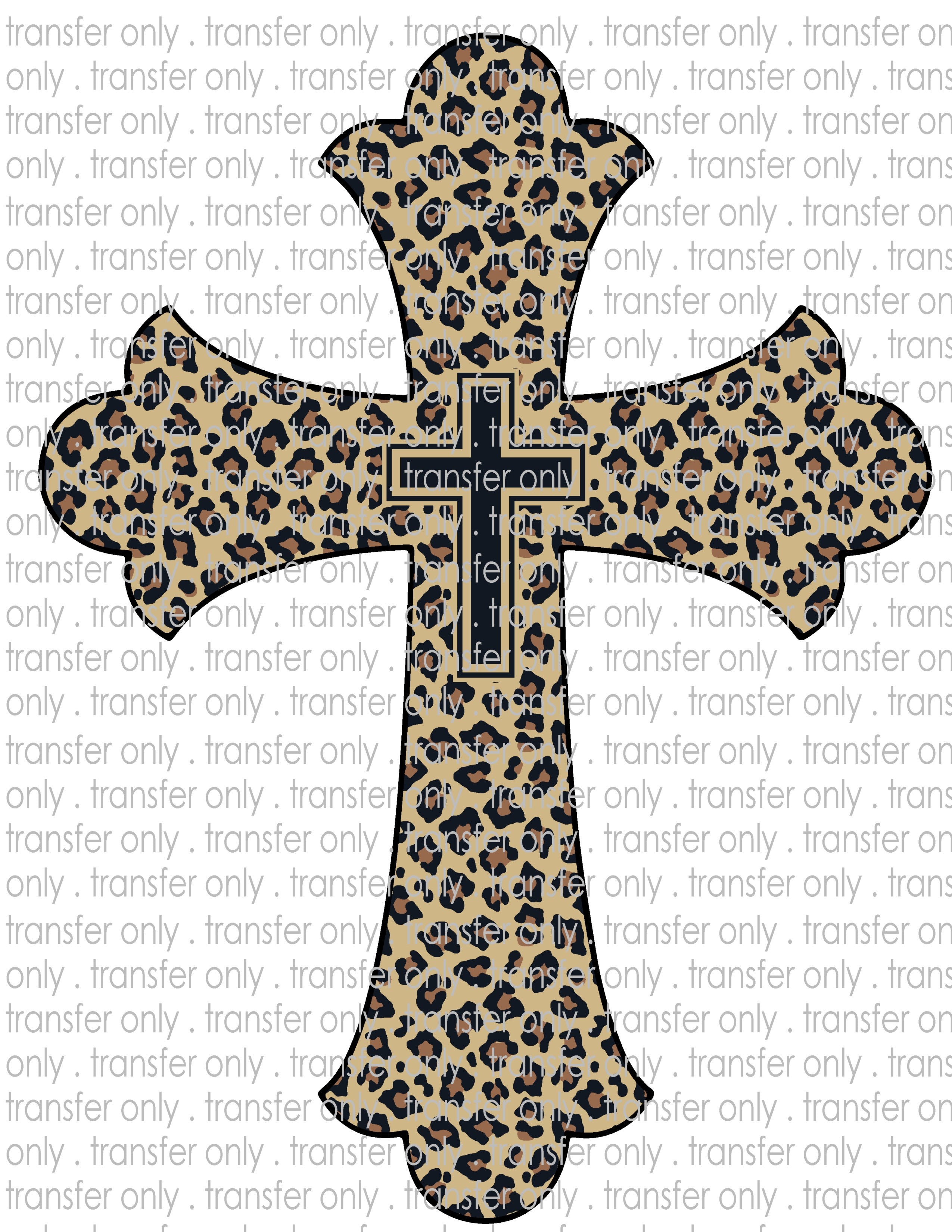 Leopard Cross - Waterslide, Sublimation Transfers