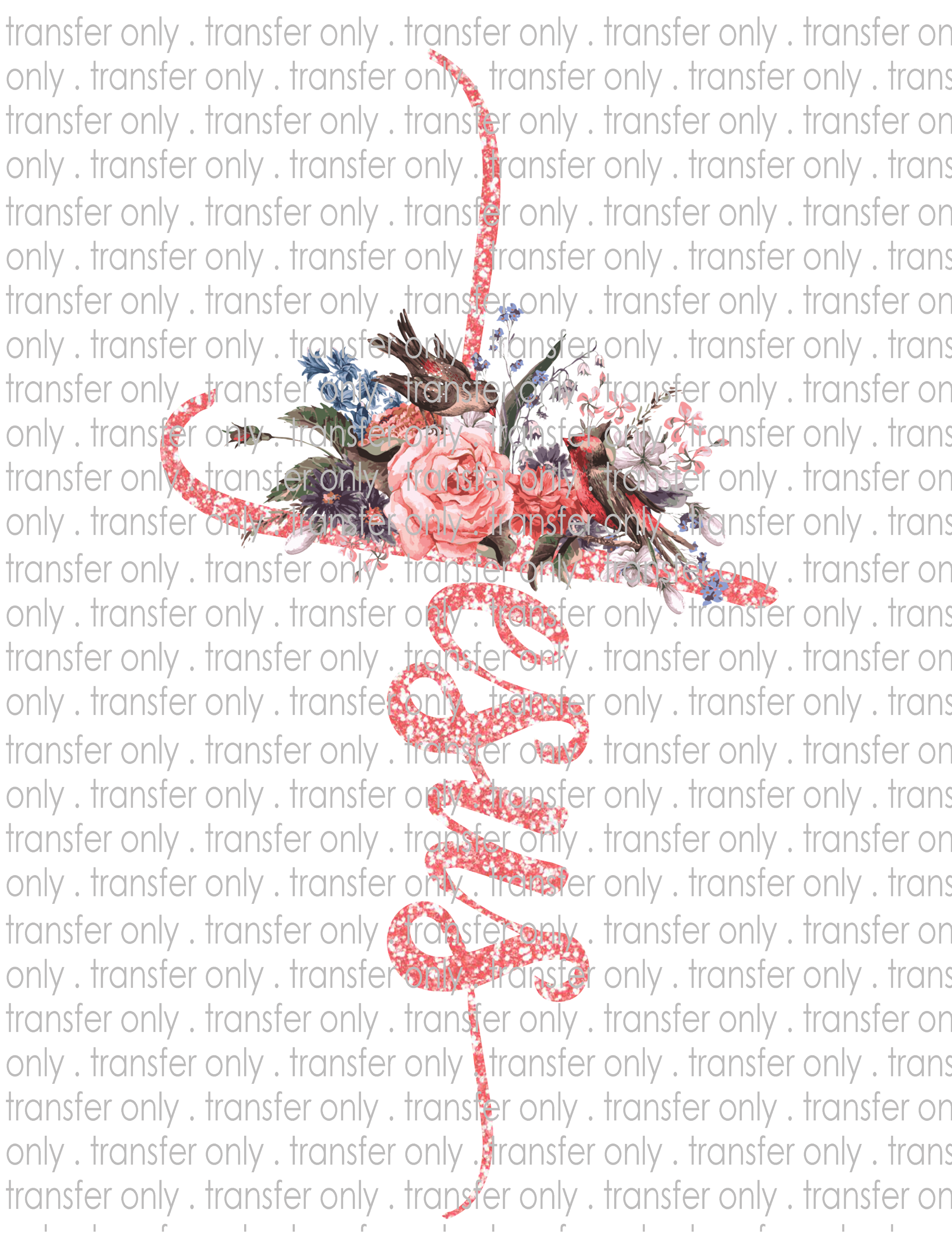 Pink Jesus Floral - Waterslide, Sublimation Transfers