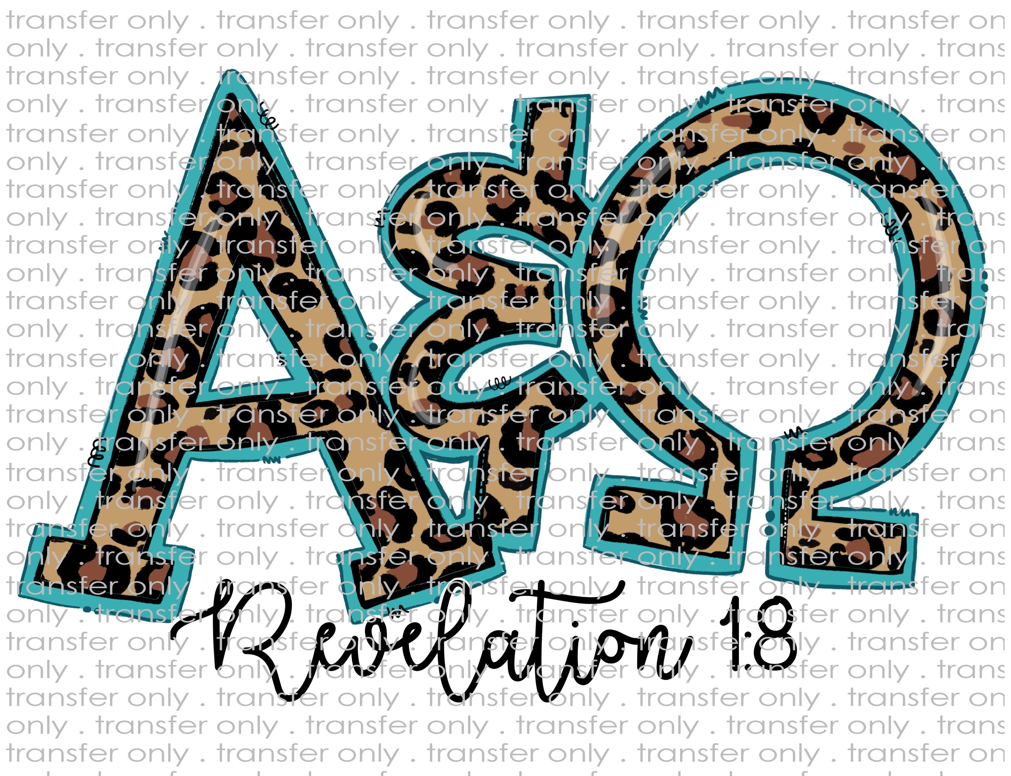 Alpha & Omega Leopard - Waterslide, Sublimation Transfers