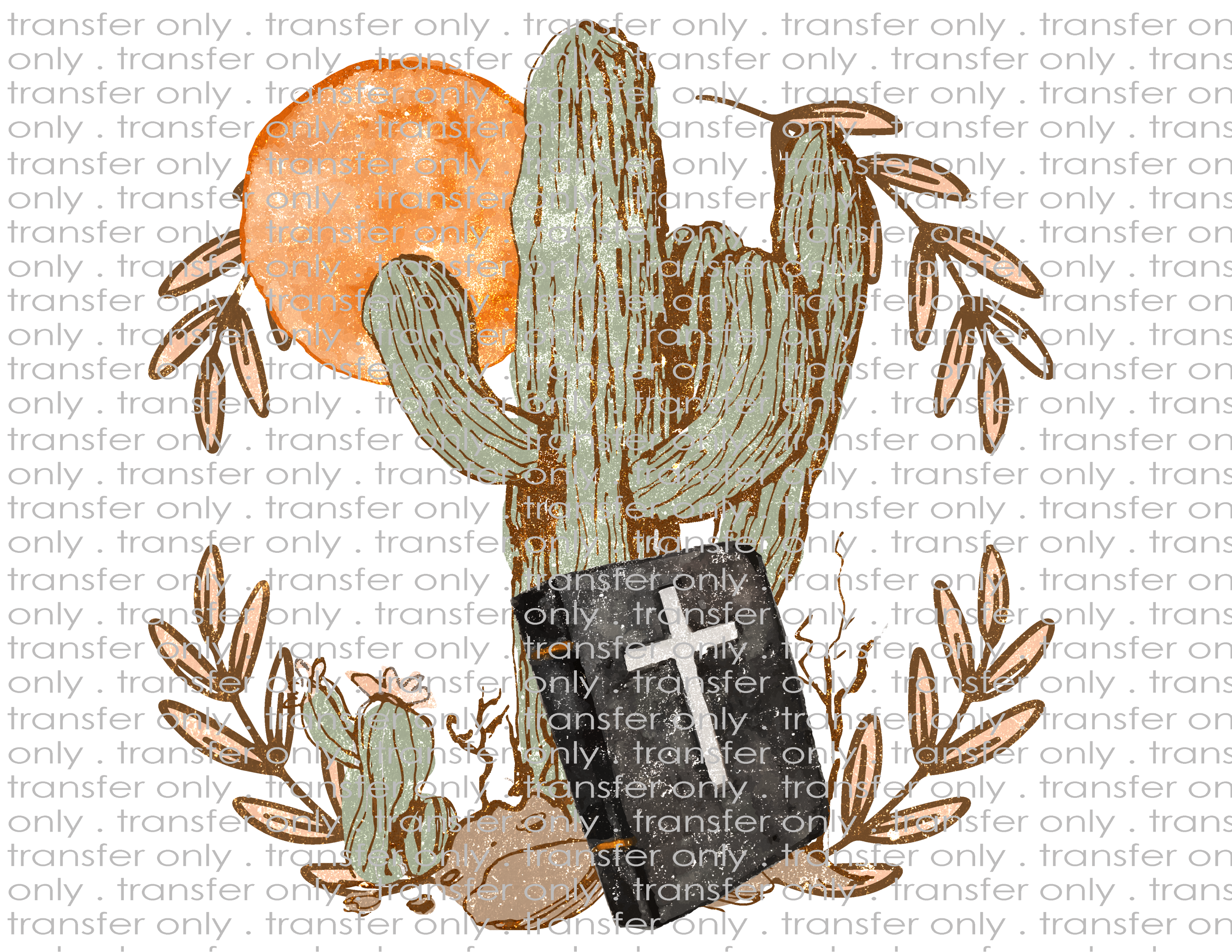 Western Bible Scene - Waterslide, Sublimation Transfers