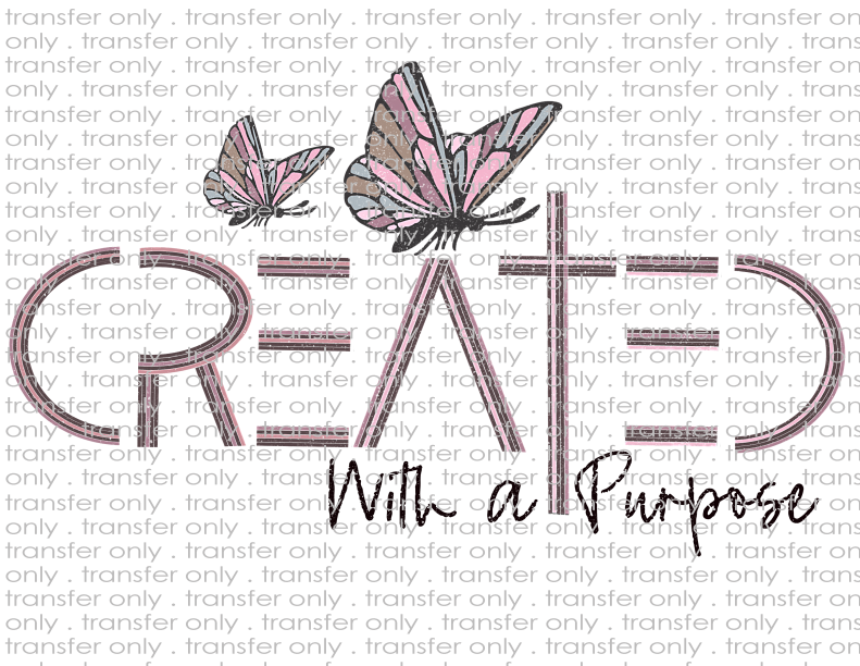 Created With A Purpose - Waterslide, Sublimation Transfers