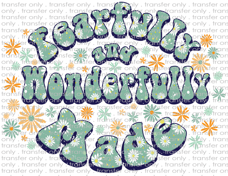 Fearfully & Wonderfully Made - Waterslide, Sublimation Transfers