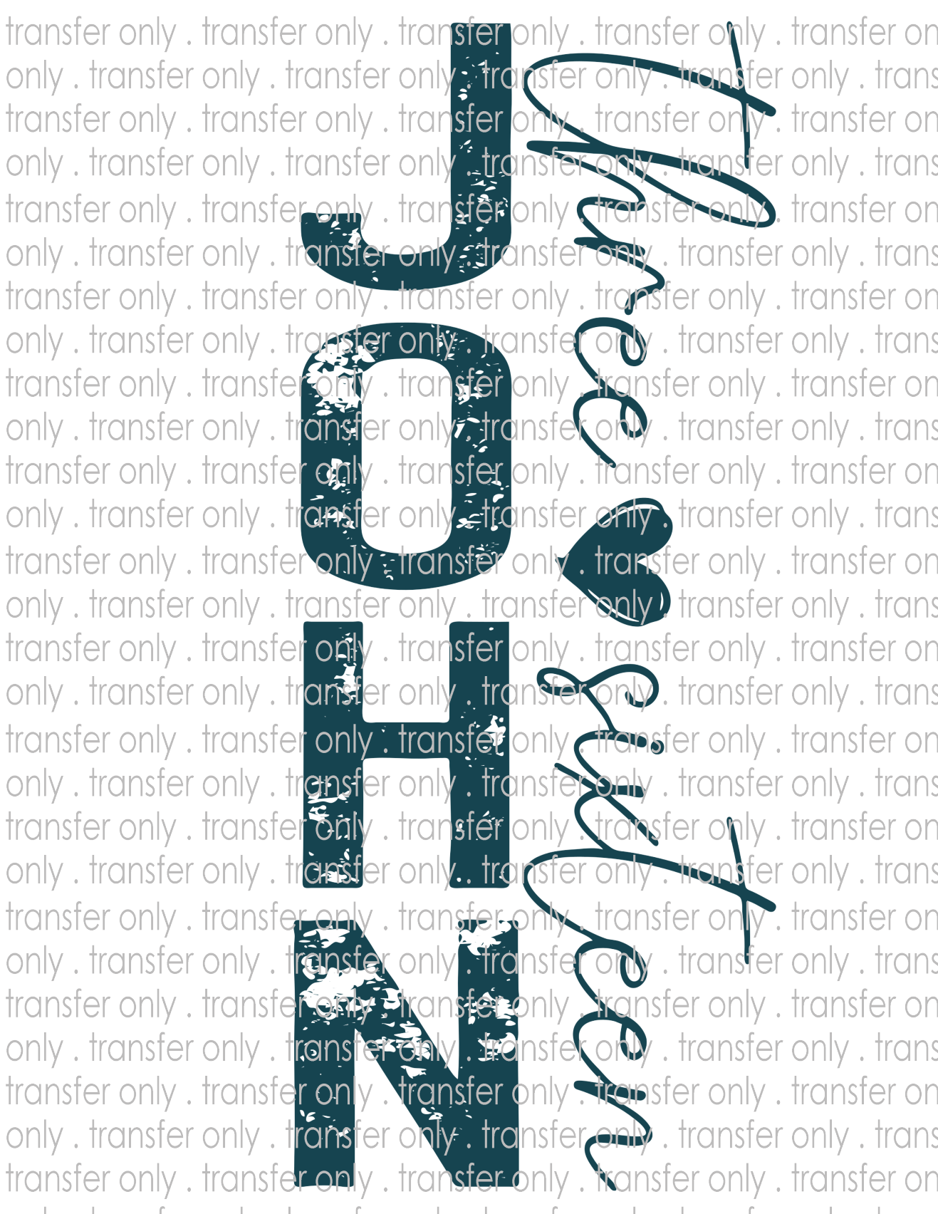 John 3:16 - Waterslide, Sublimation Transfers