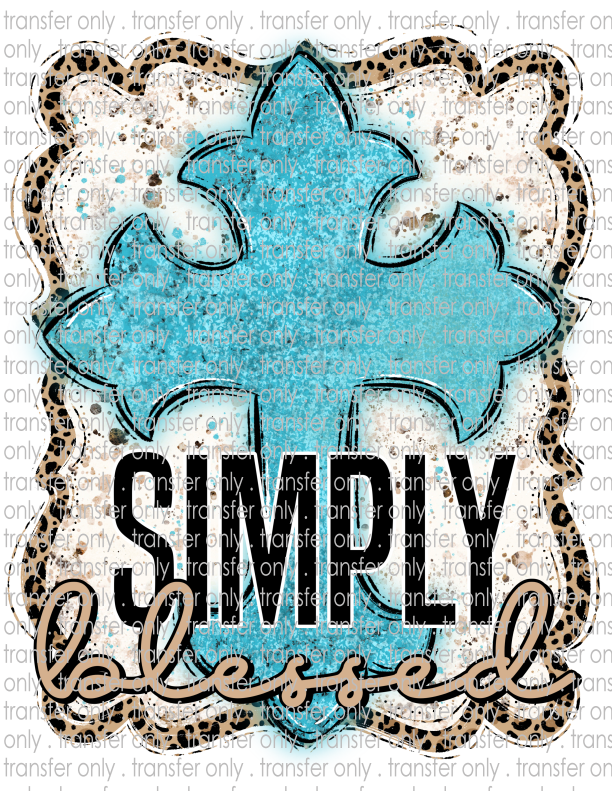 Simply Blessed - Waterslide, Sublimation Transfers