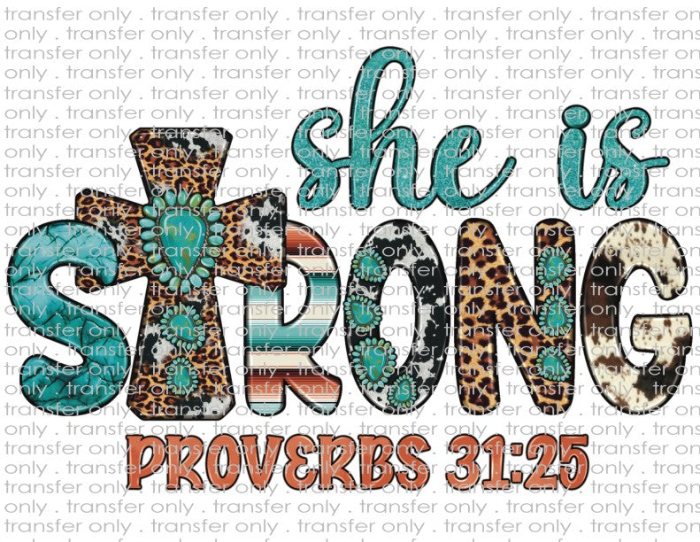 Western She Is Strong - Waterslide, Sublimation Transfers