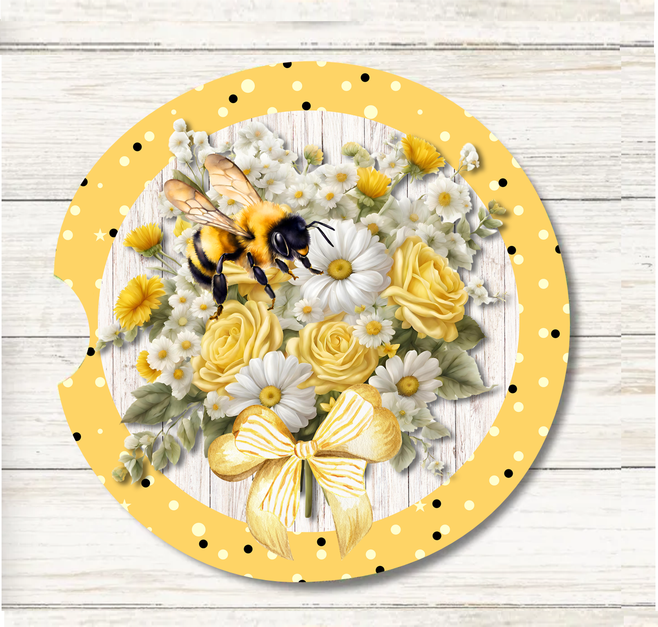 Honeybee - Car Coaster & Keychain Transfer