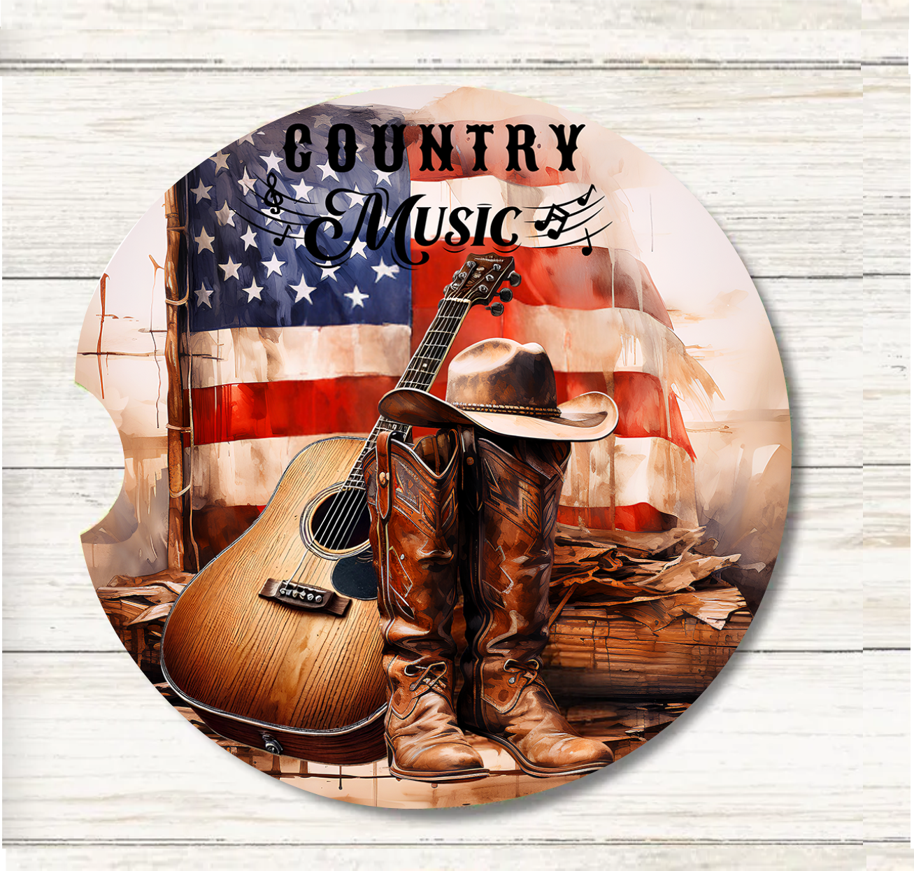 Country Music - Car Coaster & Keychain Transfer