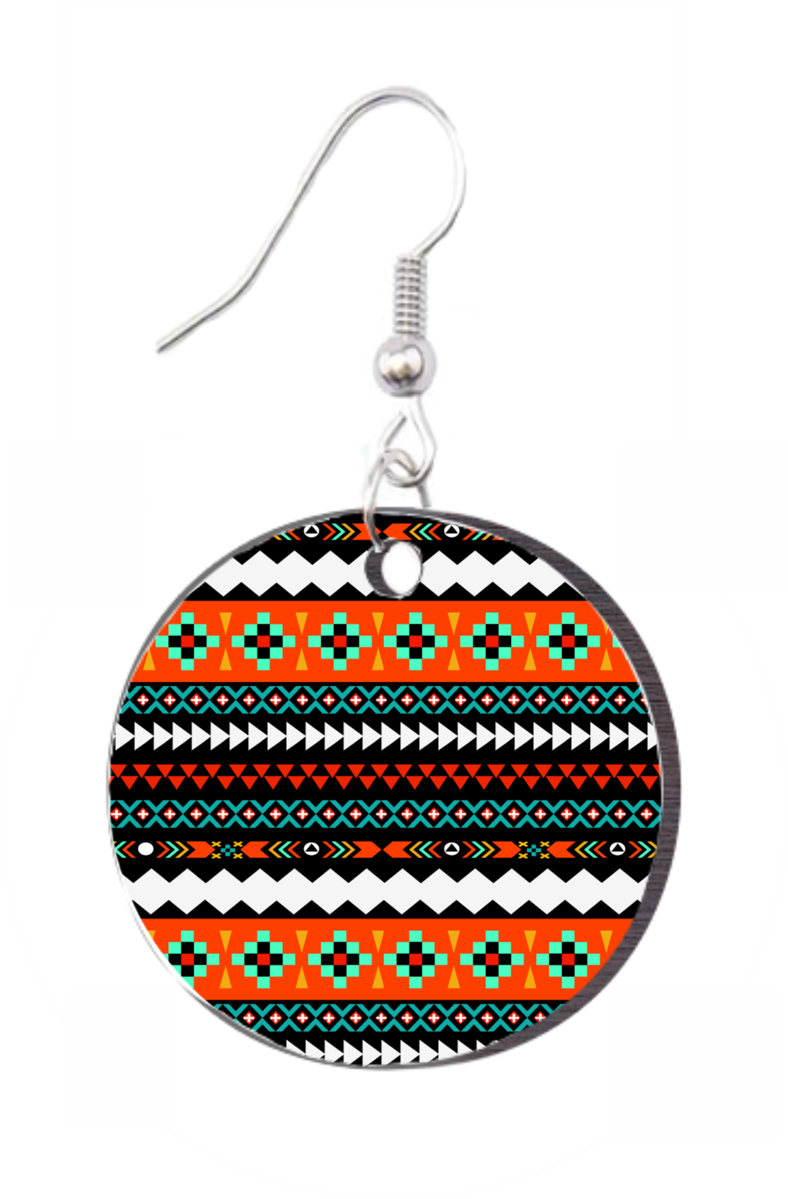 Aztec Tribal - Round Earring Design