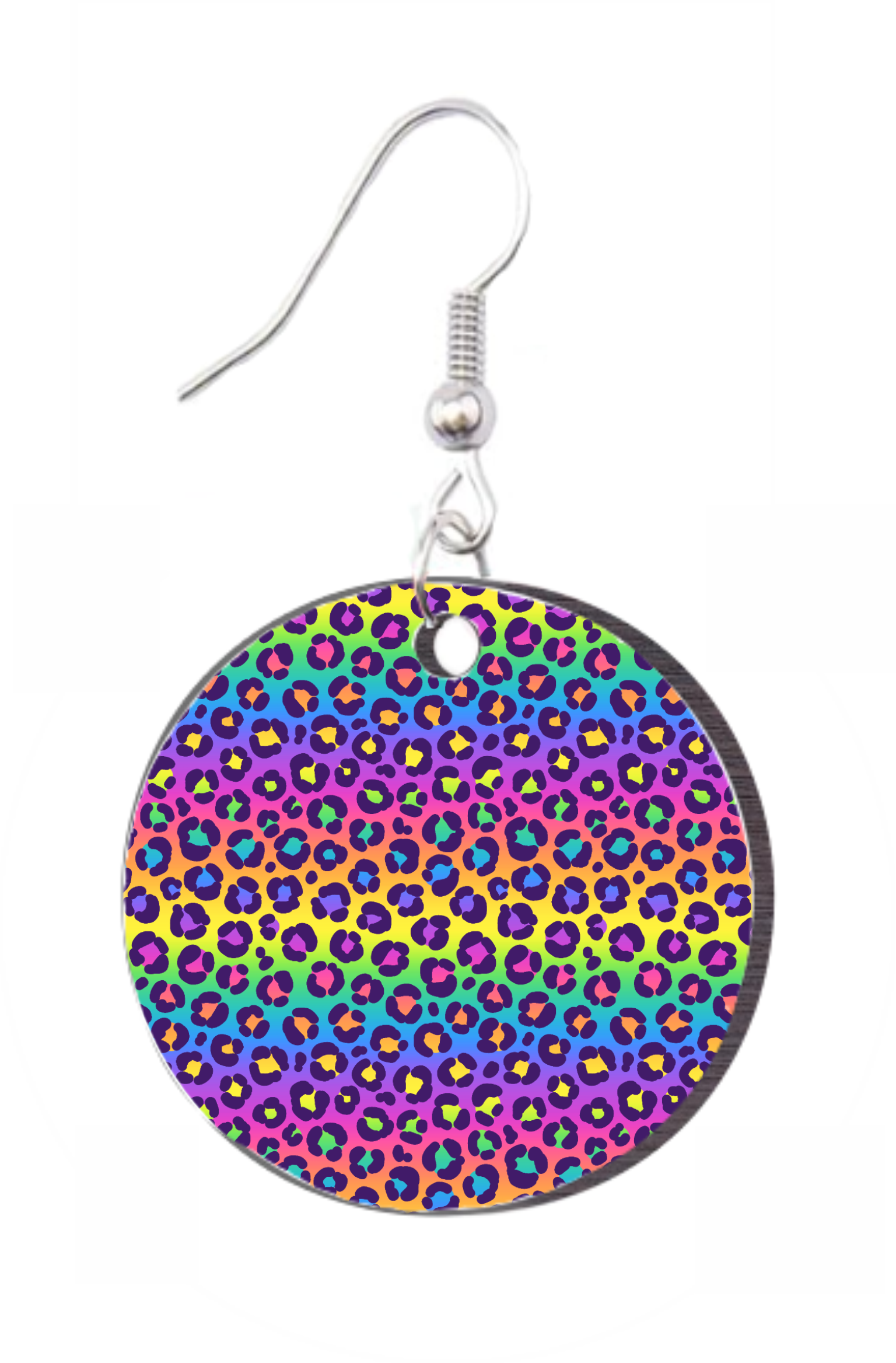 Colorful Leopard - Round Earring Design