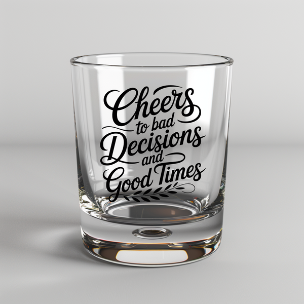 Cheers To Bad Decisions & Good Times -  UV DTF Decals