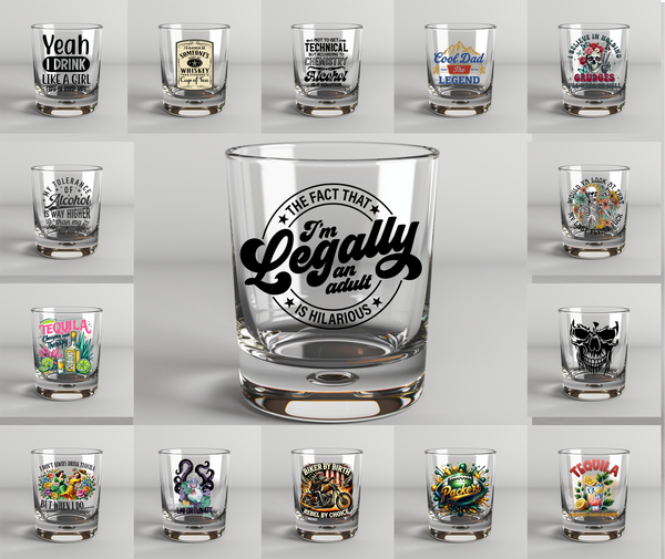 Shot Glass -  UV DTF Transfer Sticker - Overstock