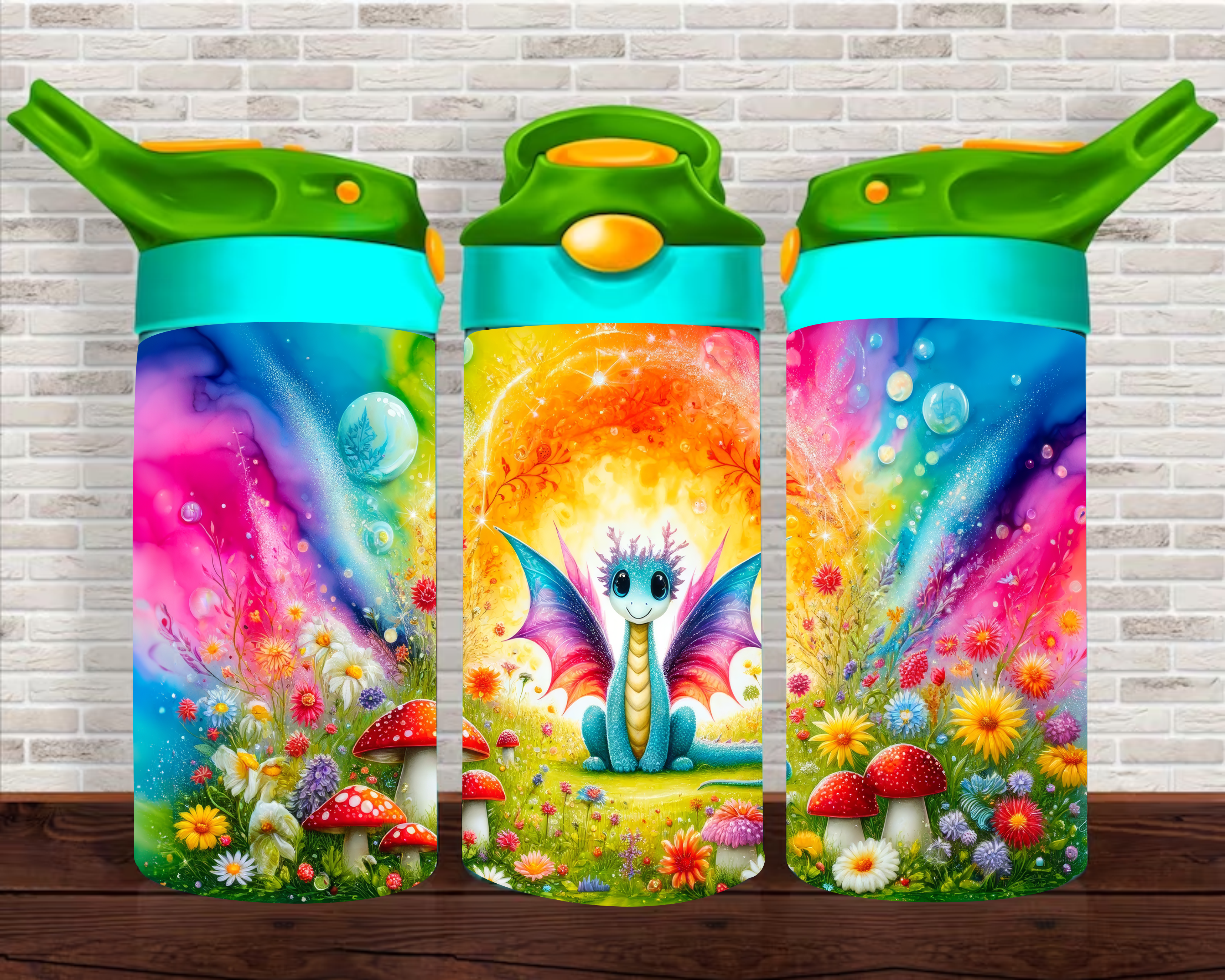 Colorful Dragon - 12 oz Tumbler Wrap Sublimation Transfers
