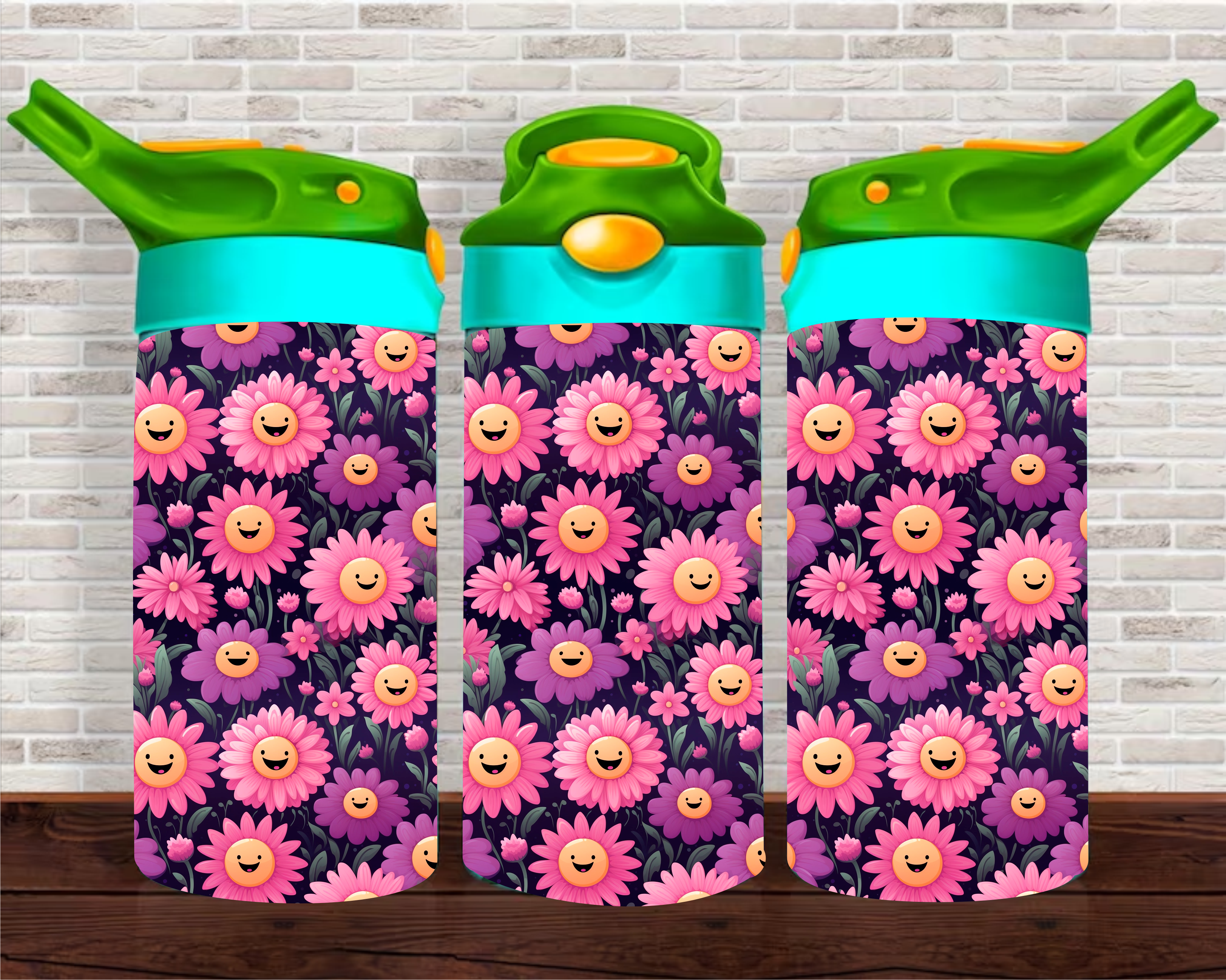 Happy Daisies - 12 oz Tumbler Wrap Sublimation Transfers