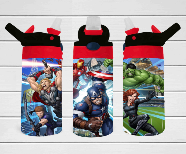 Character Heroes - 12 oz Tumbler Wrap - Vinyl Transfers