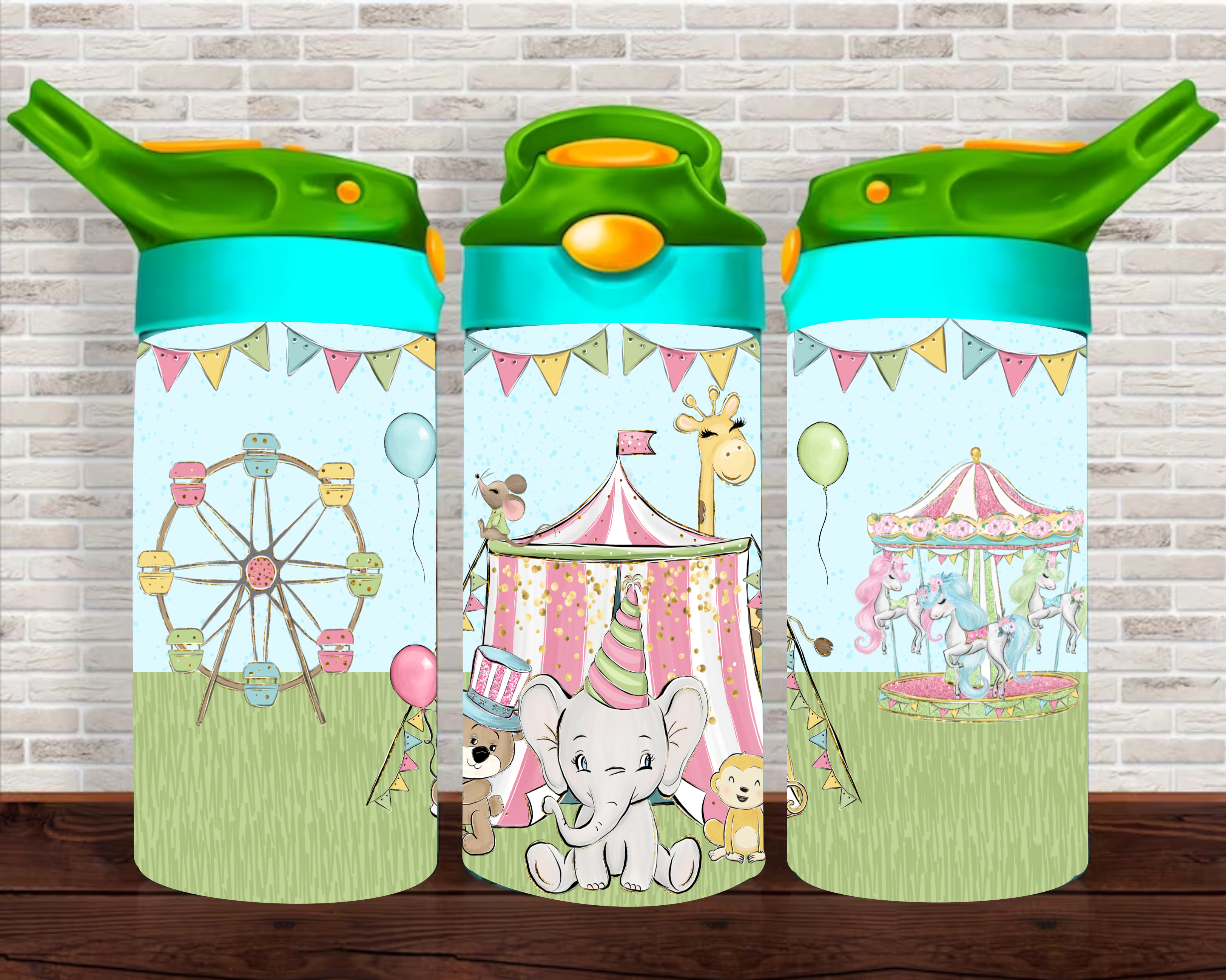 Circus - 12 oz Tumbler Wrap Sublimation Transfers