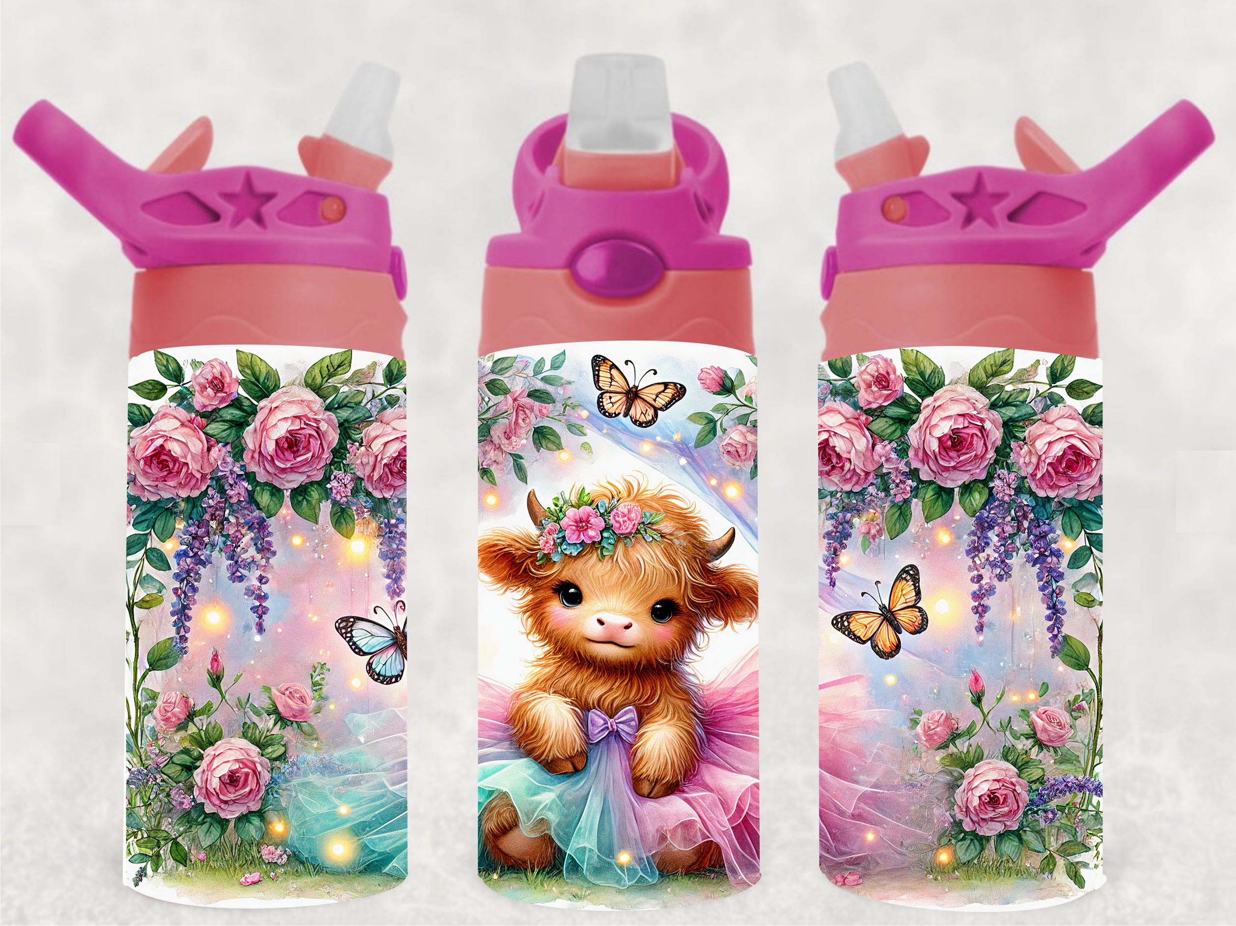 Ballerina Cow - 12 oz Tumbler Wrap Sublimation Transfers
