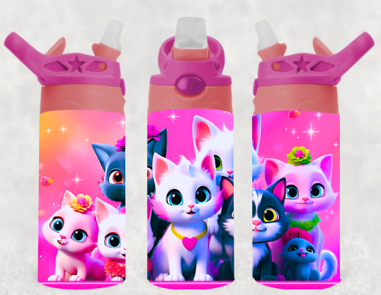 Cute Kittens - 12 oz Tumbler Wrap - Vinyl Transfers