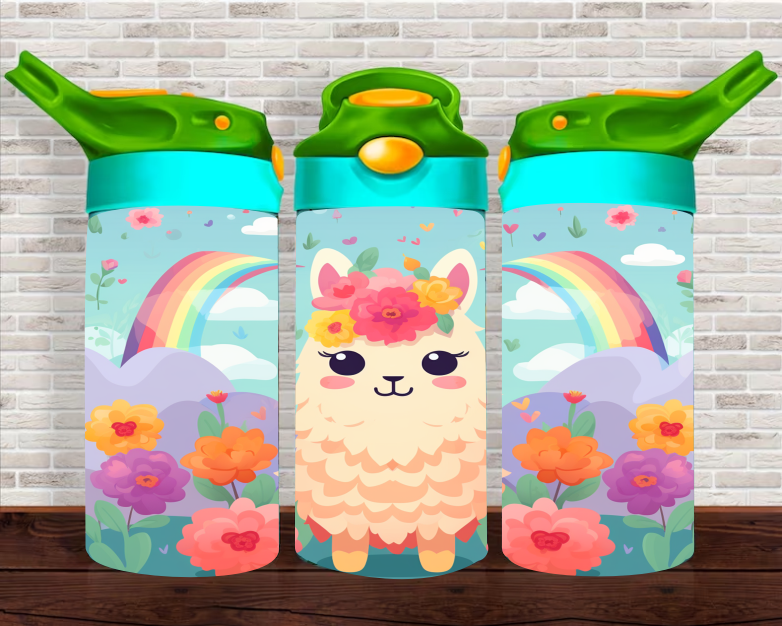 Cartoon Llama - 12 oz Tumbler Wrap - Vinyl Transfers
