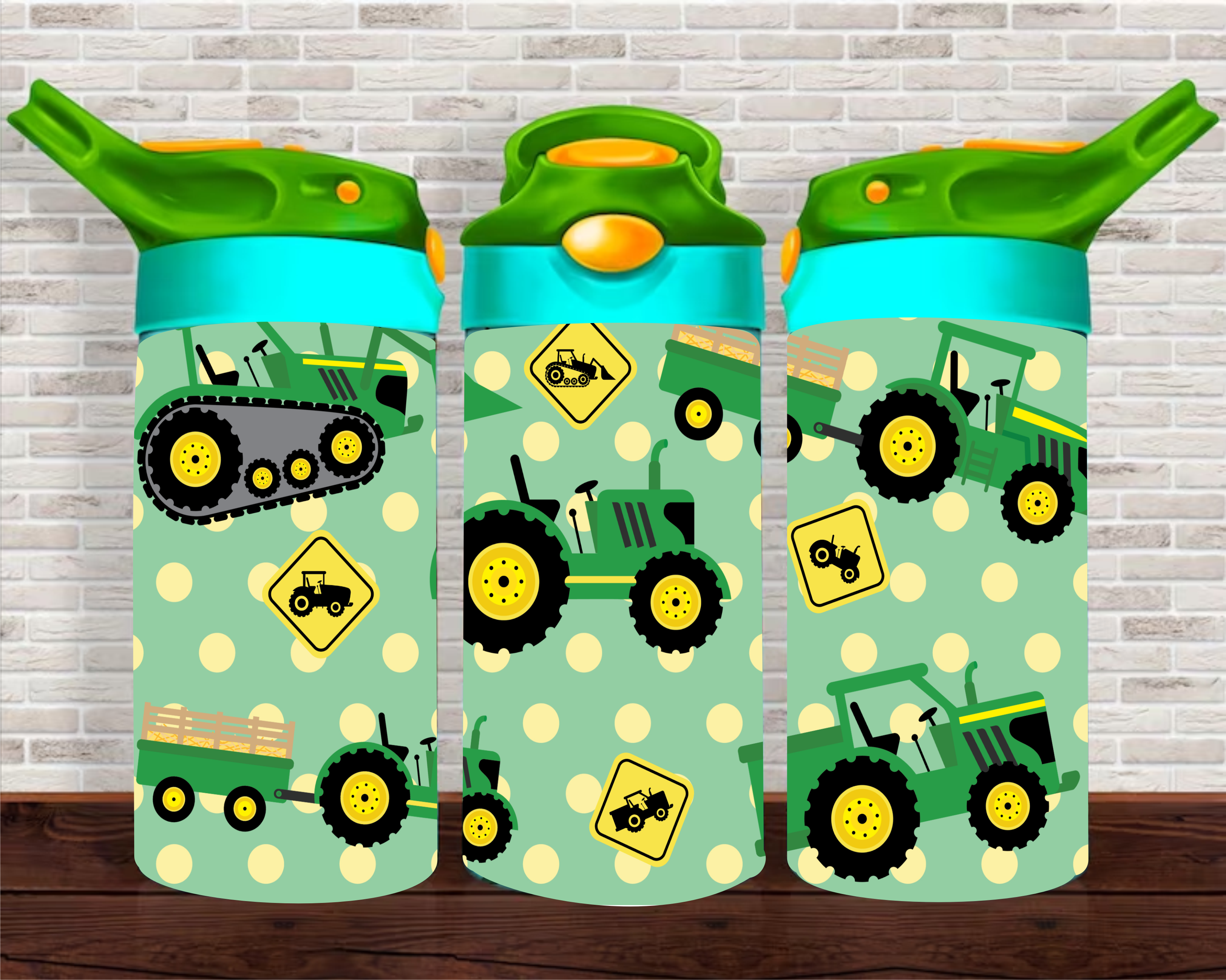 Tractors - 12 oz Tumbler Wrap - Vinyl Transfers