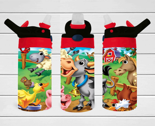 Adorable Farm Animals - 12 oz Tumbler Wrap - Vinyl Transfers