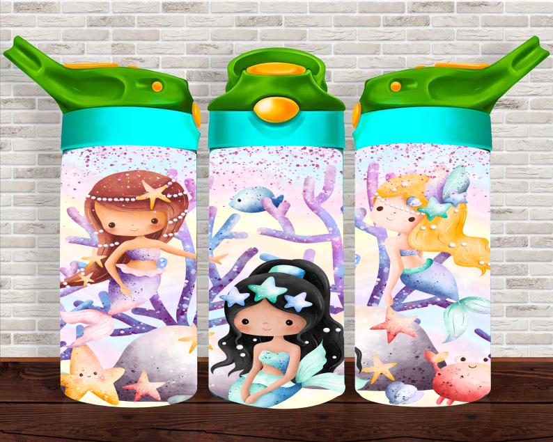 Mermaids - 12 oz Tumbler Wrap - Vinyl Transfers