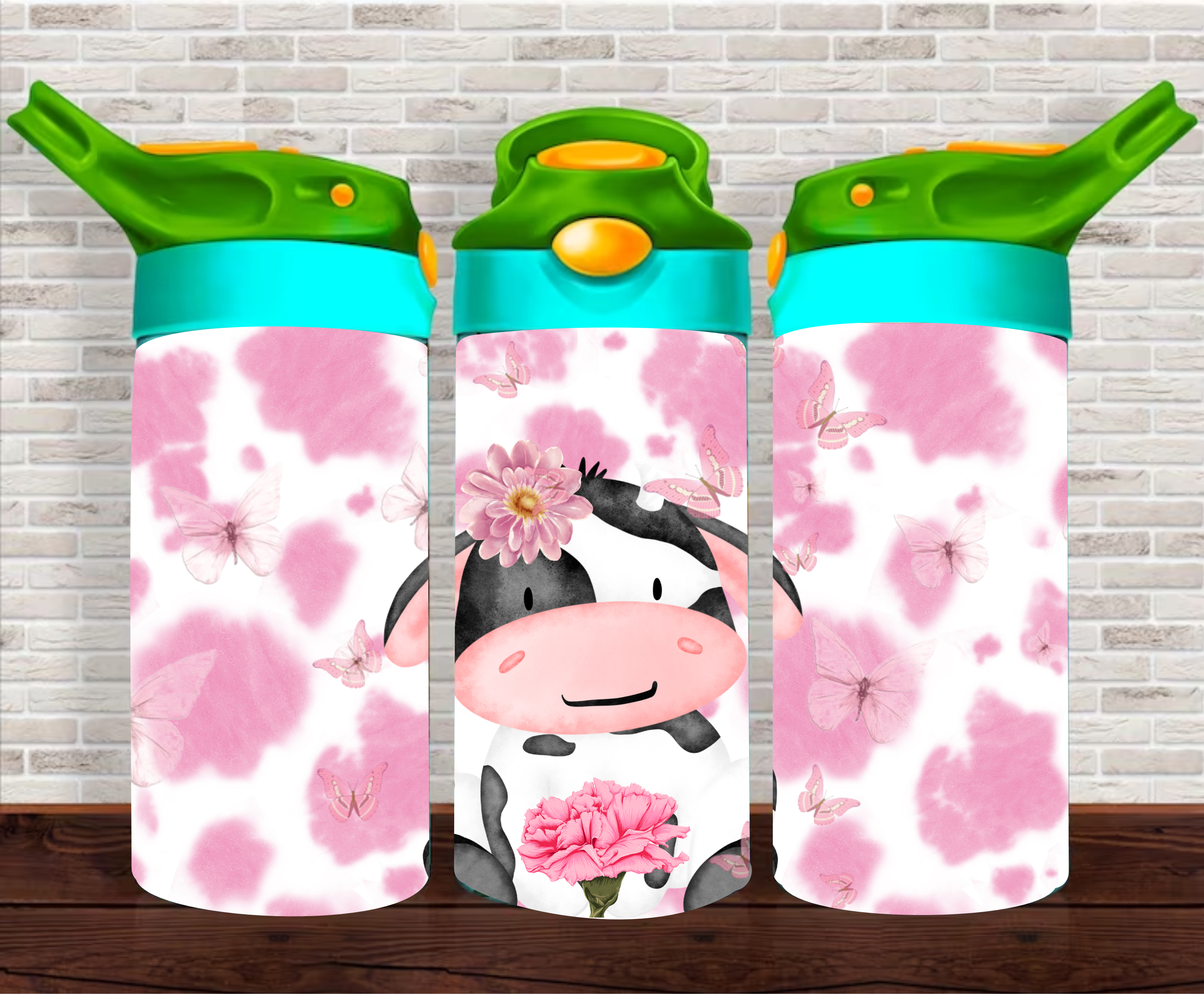 Cute Cow - 12 oz Tumbler Wrap Sublimation Transfers