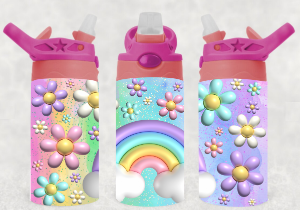 Pastel Rainbow - 12 oz Tumbler Wrap - Vinyl Transfers