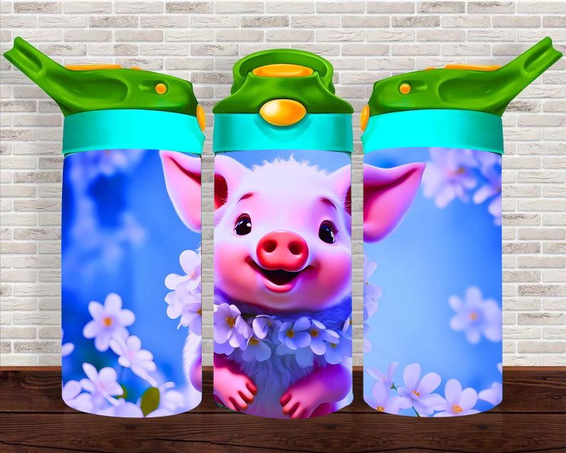 Piggy - 12 oz Tumbler Wrap - Vinyl Transfers