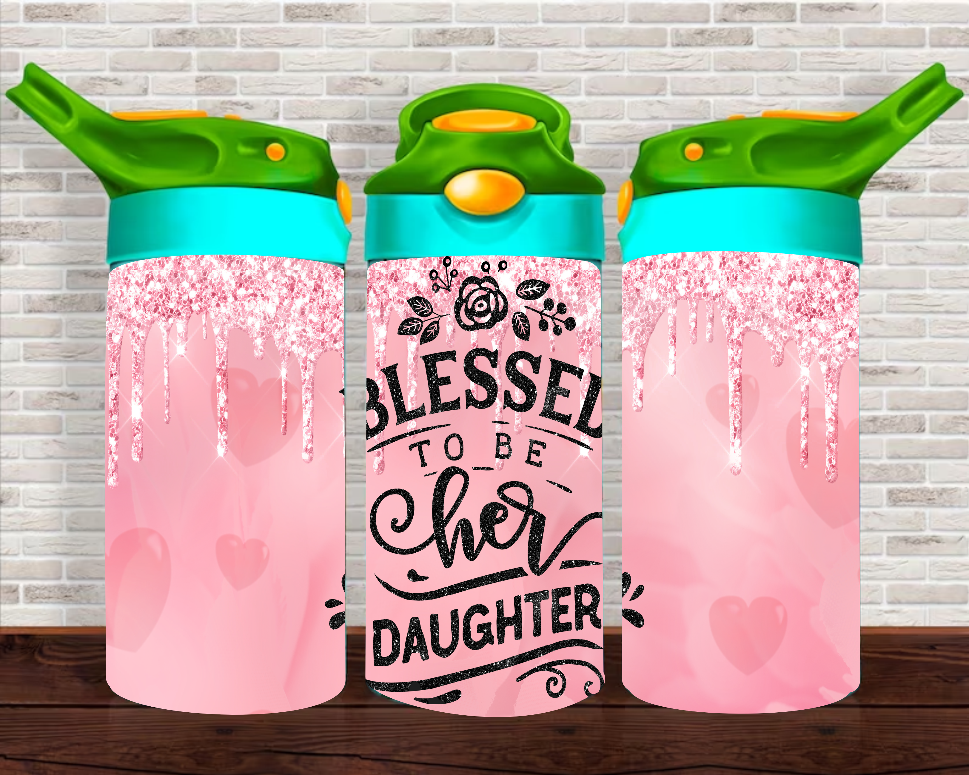 Blessed To Be Her Daughter - 12 oz Tumbler Wrap Sublimation Transfers