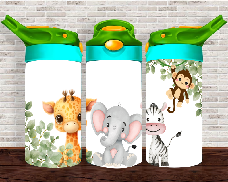 Zoo Animals - 12 oz Tumbler Wrap - Vinyl Transfers